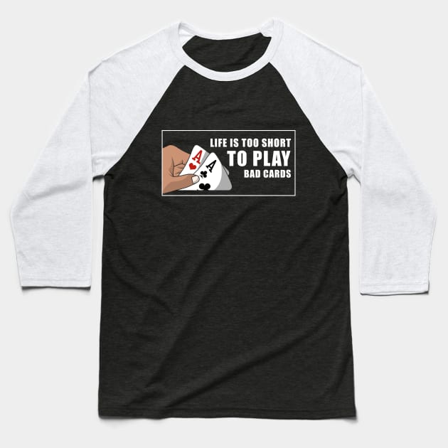 Poker with Friends Baseball T-Shirt by Markus Schnabel